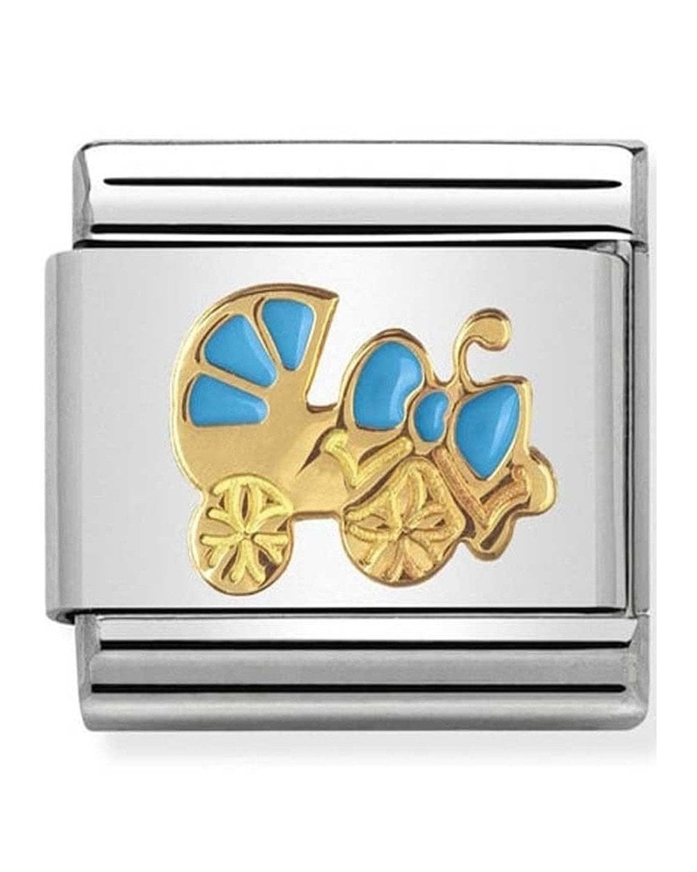 Classic Gold Daily Life Blue Pram Charm