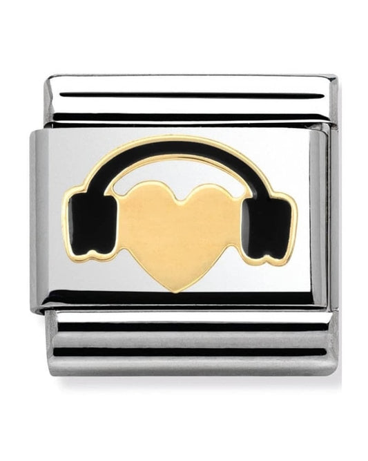 Classic Gold Valentine Heart Headphones