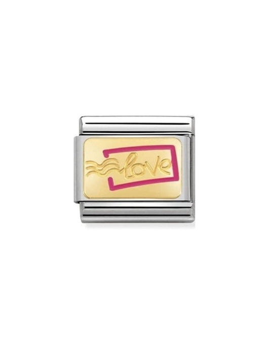 Classic Gold Love Stamp Charm