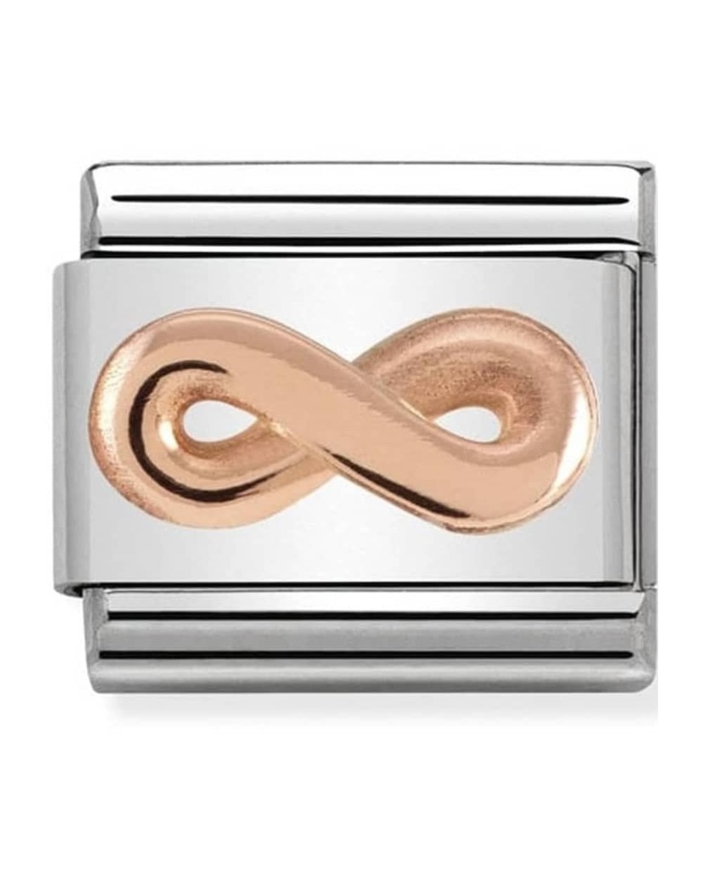 Classic Rose Gold Relief Infinity Charm