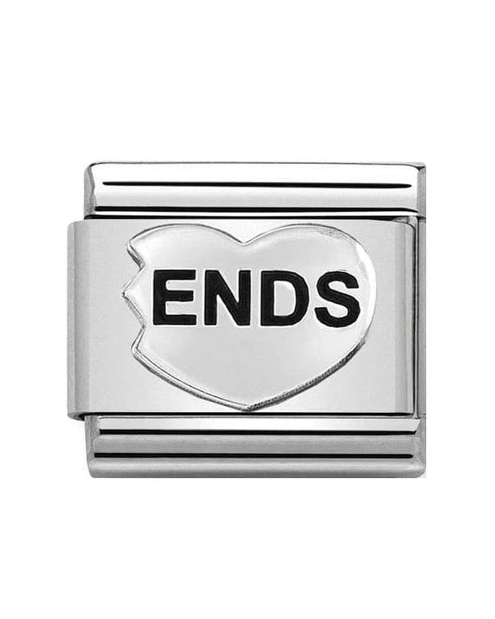 Classic Silvershine ENDS (Best Friends) Heart Charm