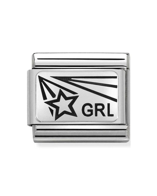 Classic Silvershine Girl Star Charm (Girl Power)