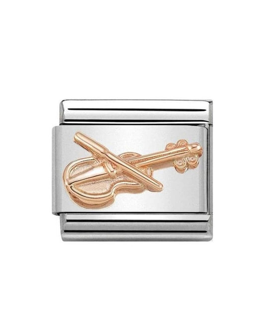 Classic Rose Gold Violin Charm