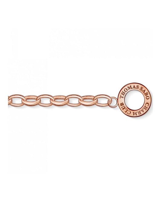 Rose-Gold Plated Charm Club Bracelet in Small