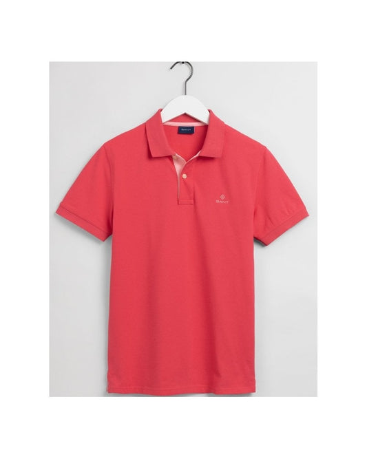 Contrast Collar Pique Polo Shirt