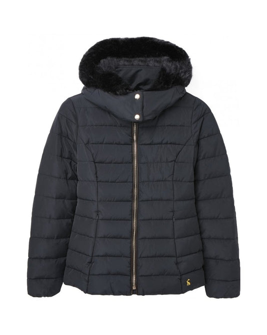 Cassington Padded Coat With Faux Fur Collar & Hood