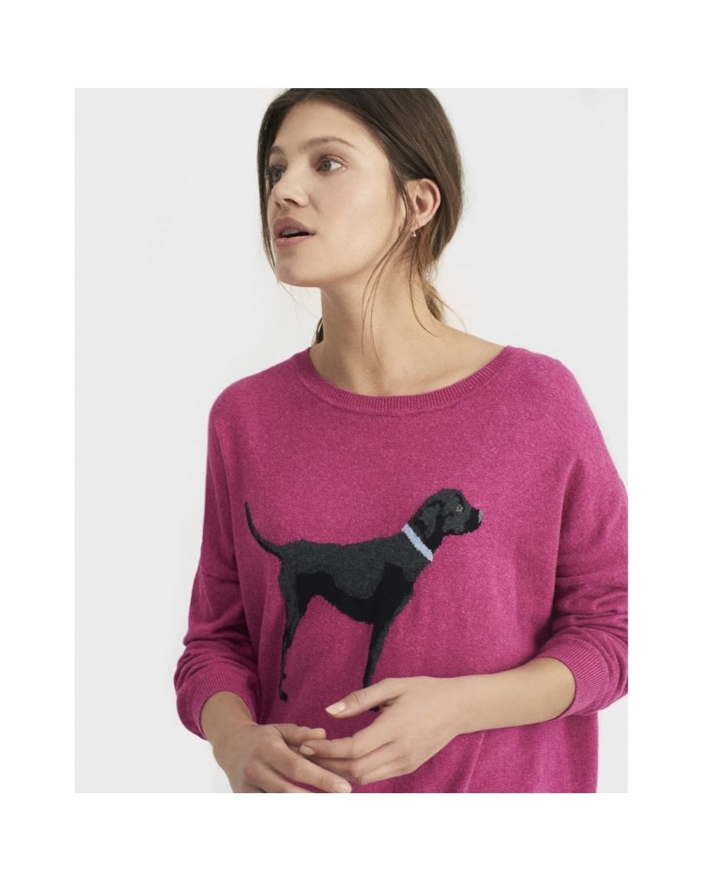 Meryl Drop Shoulder Intarsia Jumper