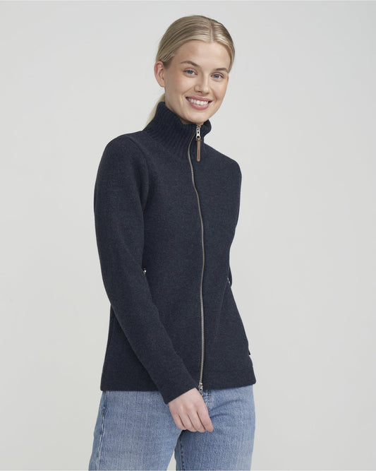 Claire Full Zip Knitted Windproof Sweater