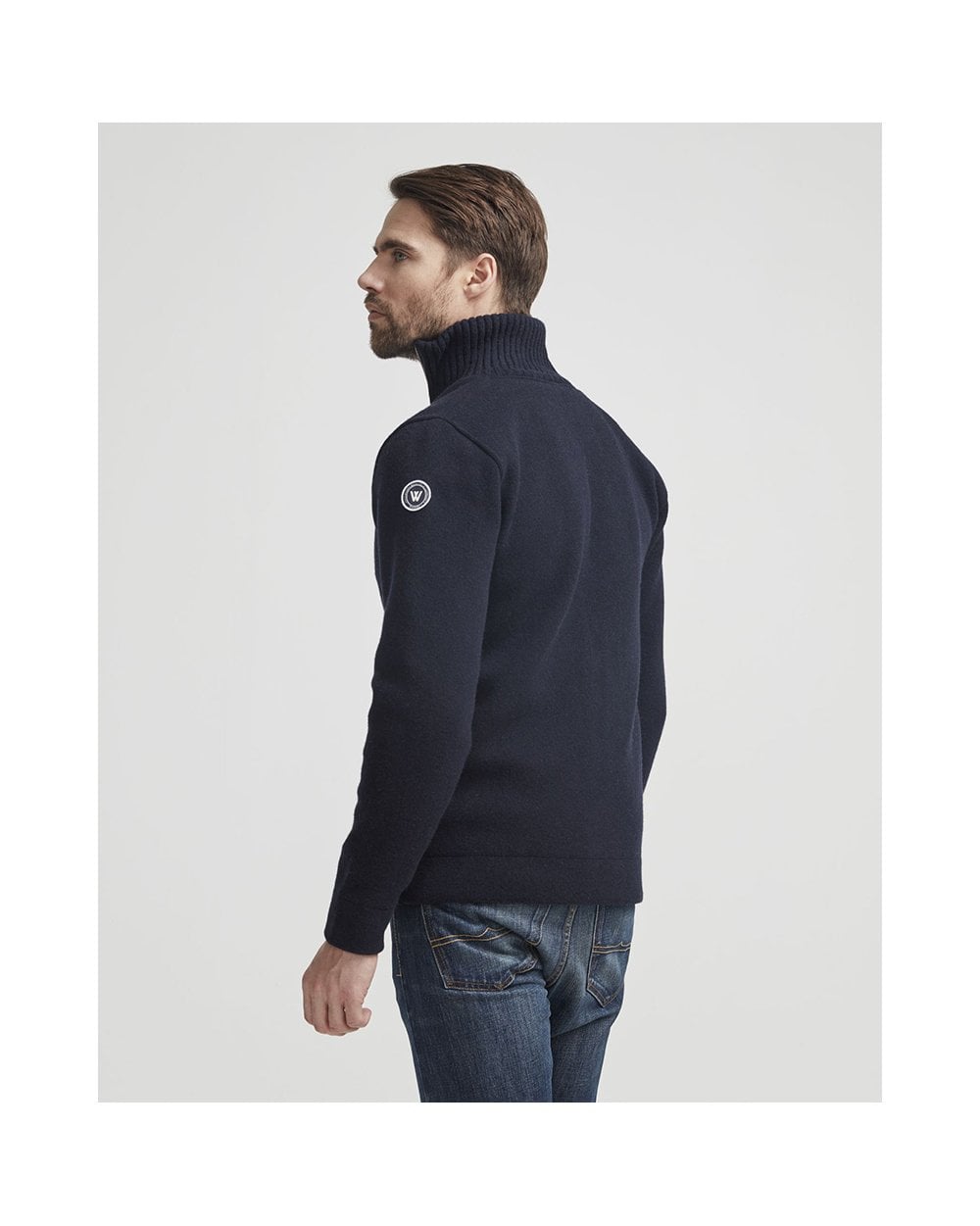 Men's Full Zip Knitted Sweater