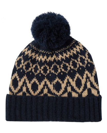 Shetland Knitted Hat With Pom