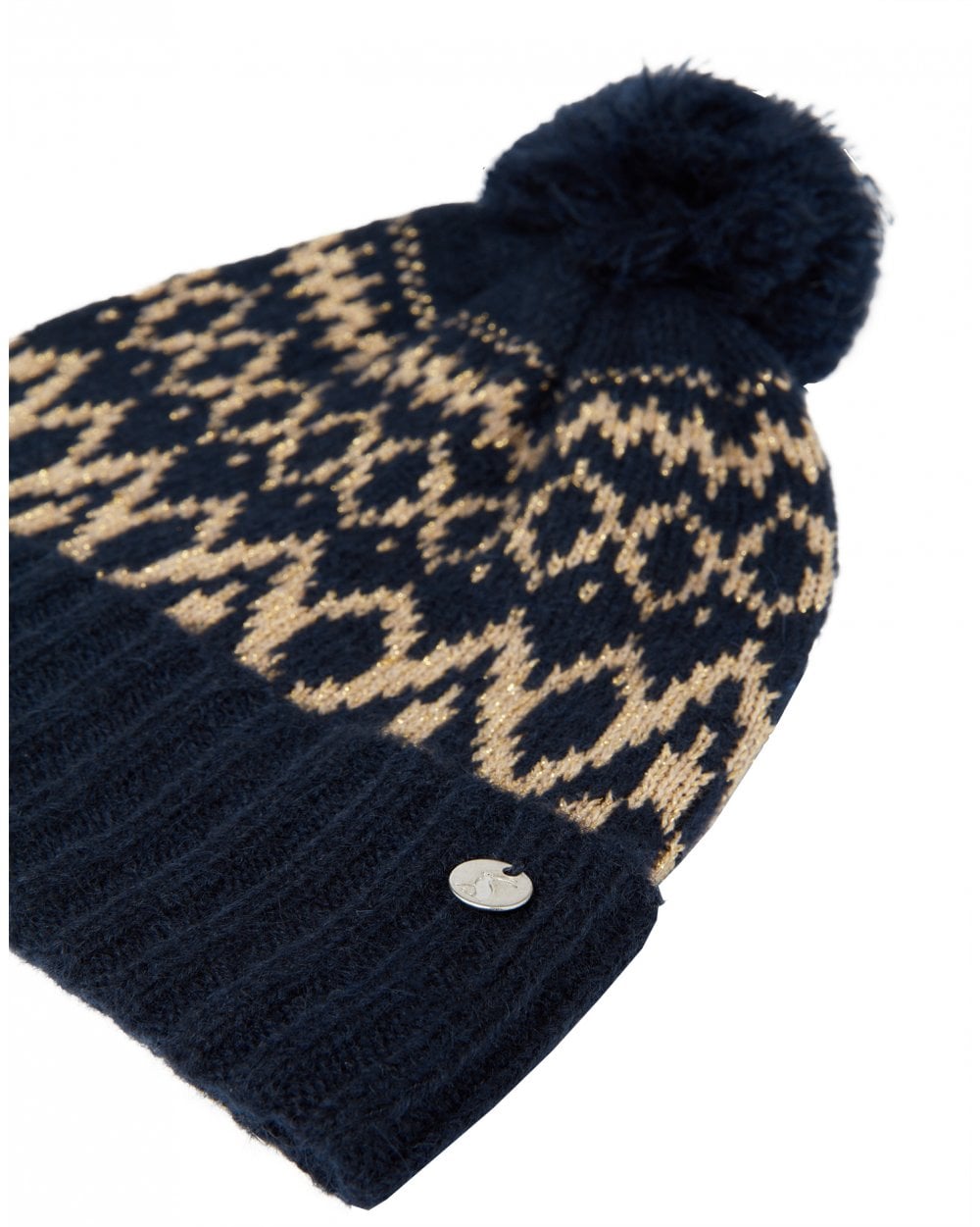 Shetland Knitted Hat With Pom