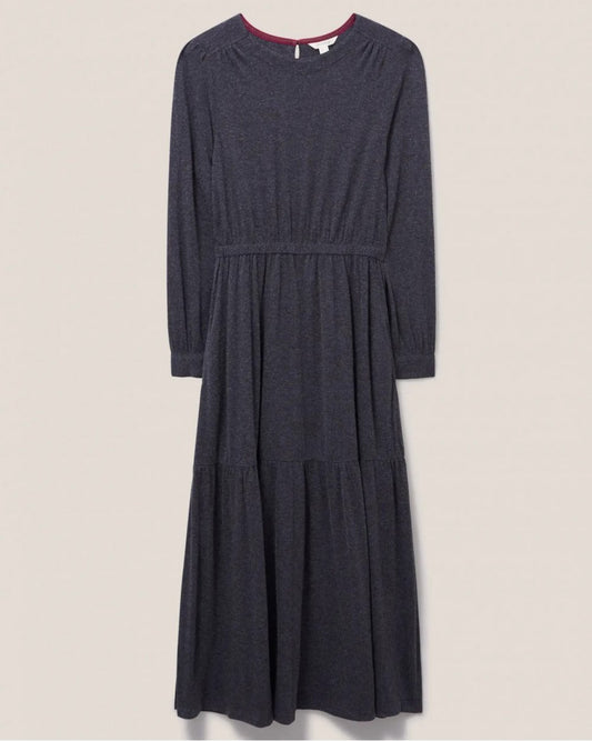 Olive Wool Mix Jersey Dress