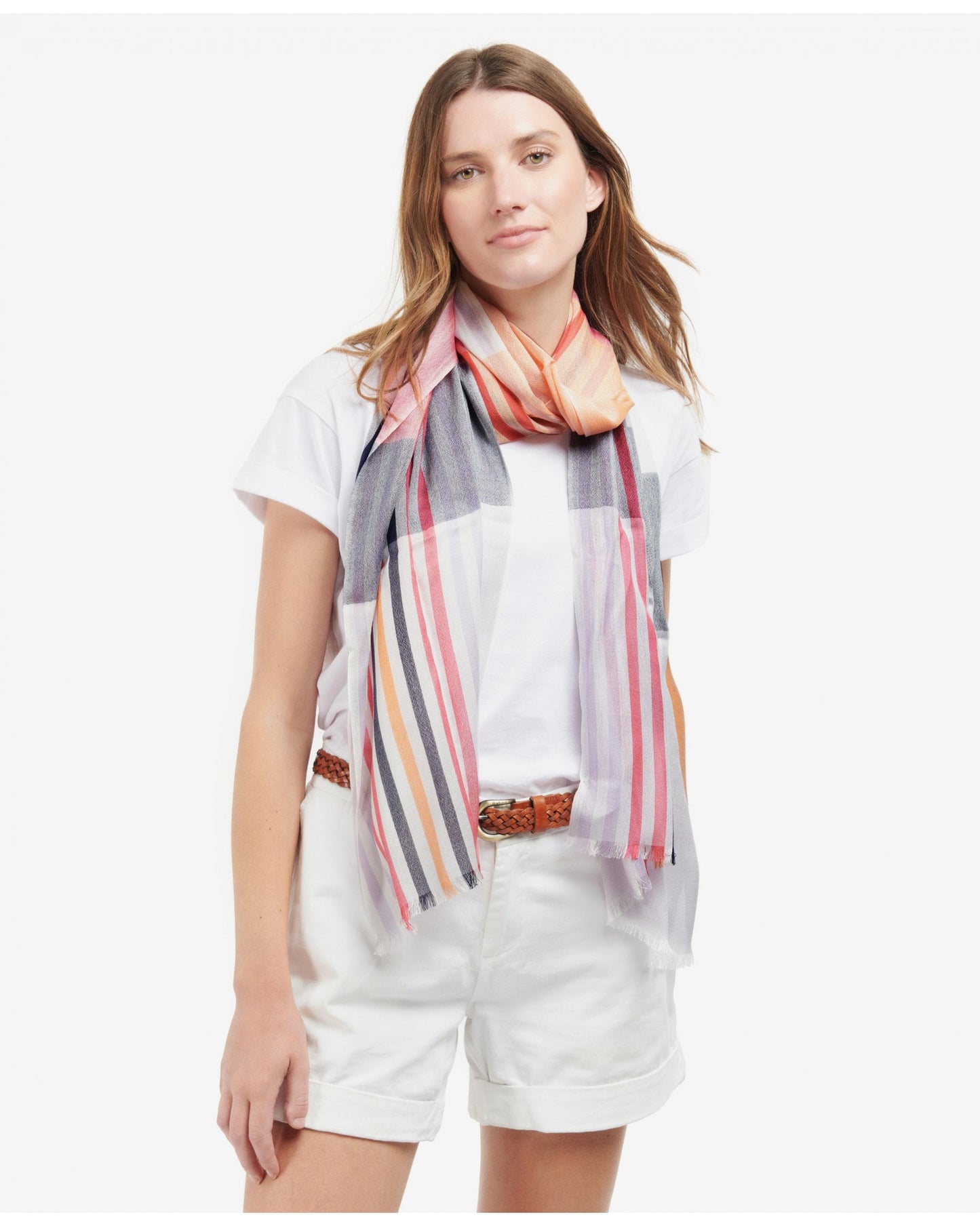 Kendra Check & Stripe Scarf