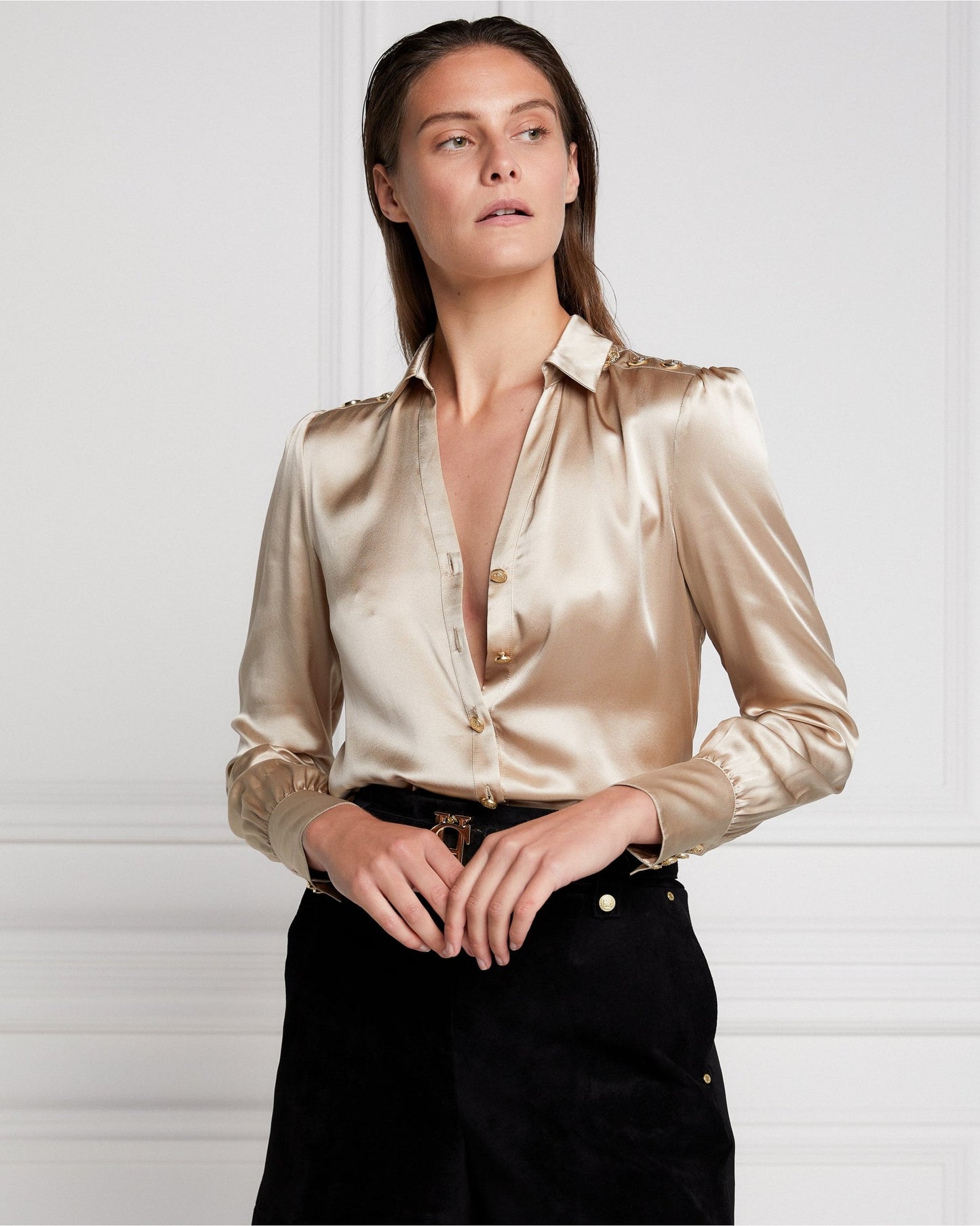 Silk V-Neck Blouse