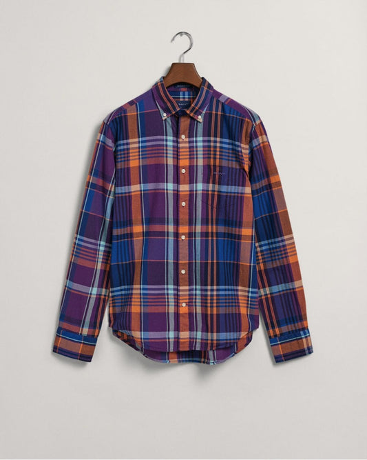 Regular Fit Colourful Madras Shirt