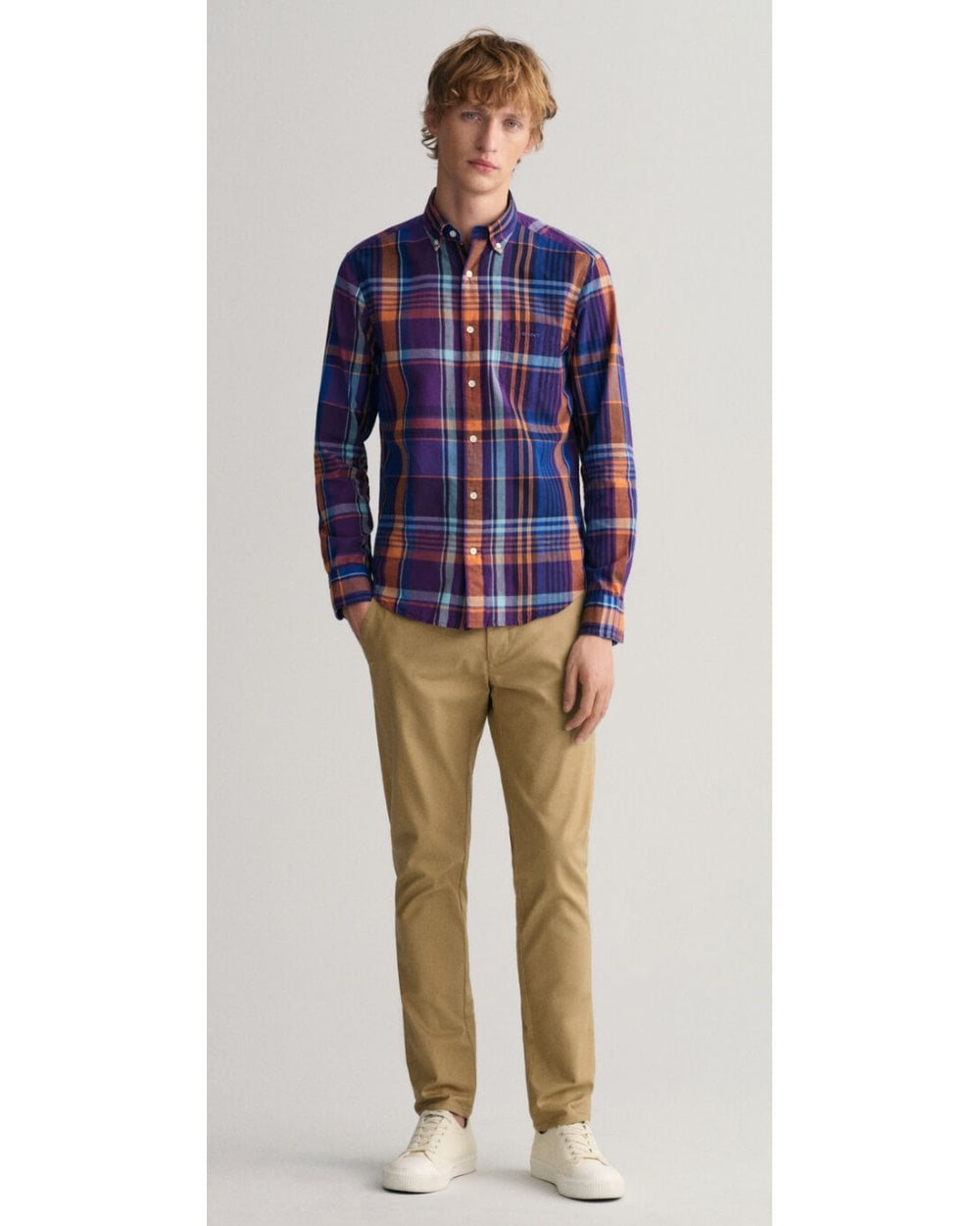 Regular Fit Colourful Madras Shirt