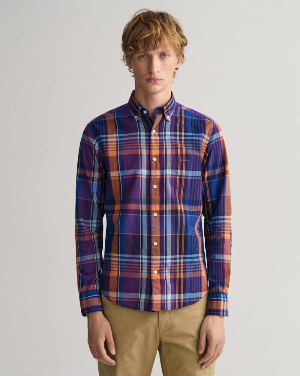 Regular Fit Colourful Madras Shirt