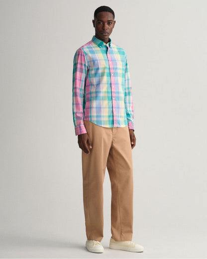 Regular Fit Colourful Madras Shirt