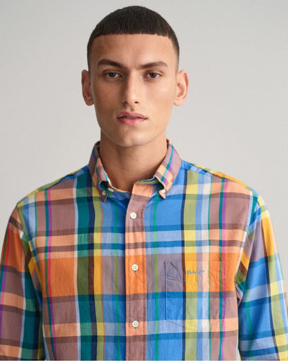 Regular Fit Colourful Madras Shirt