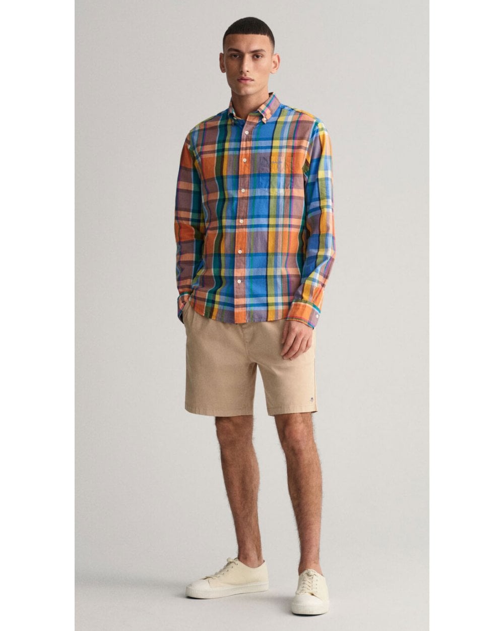 Regular Fit Colourful Madras Shirt