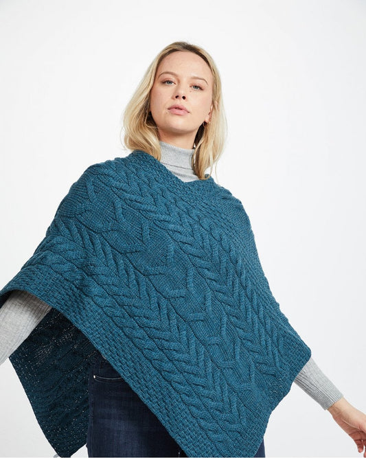 Aasleagh Falls Ladies Aran Poncho