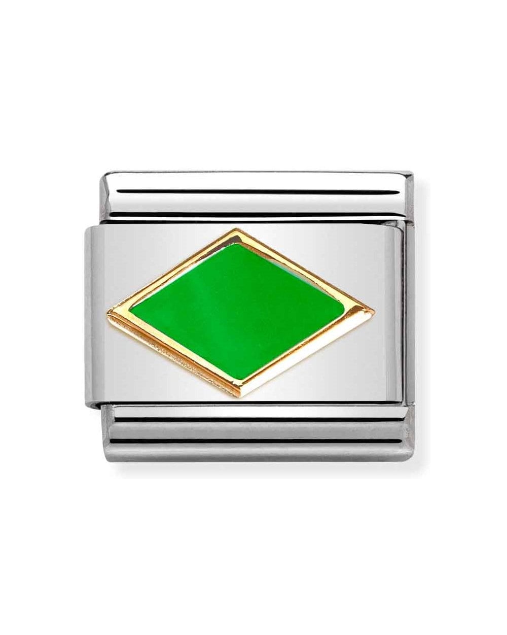 Composable Classic Link - Green Rhombus with Gold