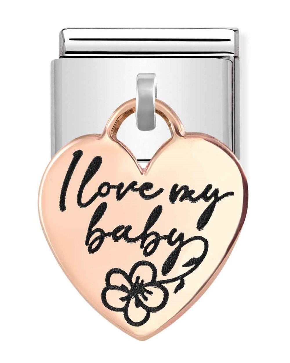Composable Classic Link Heart Pendant - I Love My Baby