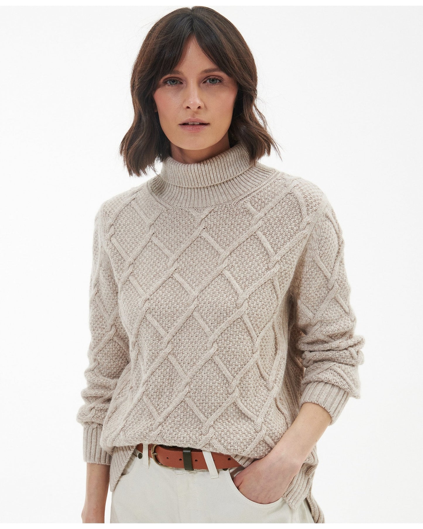 Burne Roll Neck Knit Sweatshirt