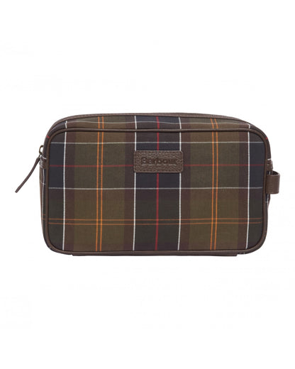 Tartan & Leather Washbag