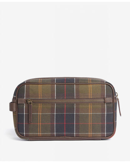 Tartan & Leather Washbag