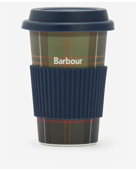 Reusable Tartan Travel Mug