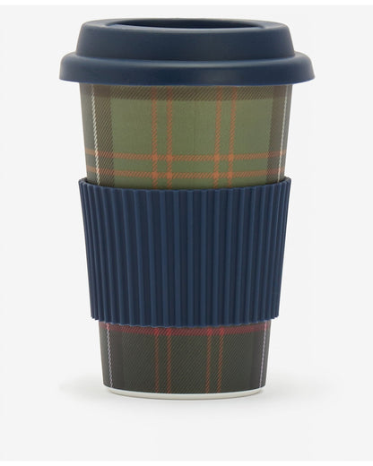 Reusable Tartan Travel Mug