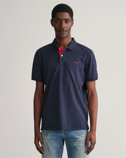 Regular Fit Contrast Pique Polo Shirt