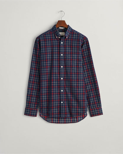 Regular Fit Checked Corduroy Shirt