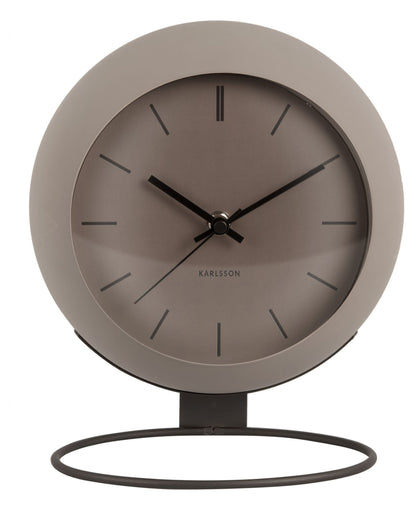 Table Clock Nirvana Globe Dark Warm Grey