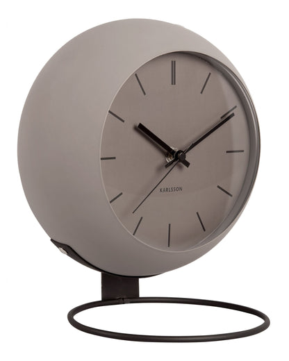 Table Clock Nirvana Globe Dark Warm Grey