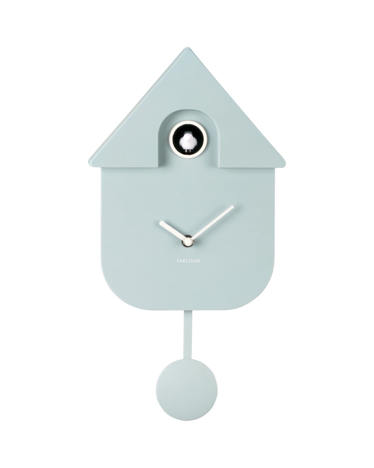 Wall Clock Modern Cuckoo Soft Blue