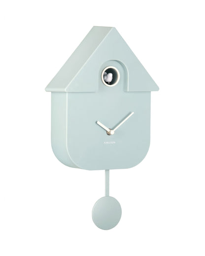 Wall Clock Modern Cuckoo Soft Blue