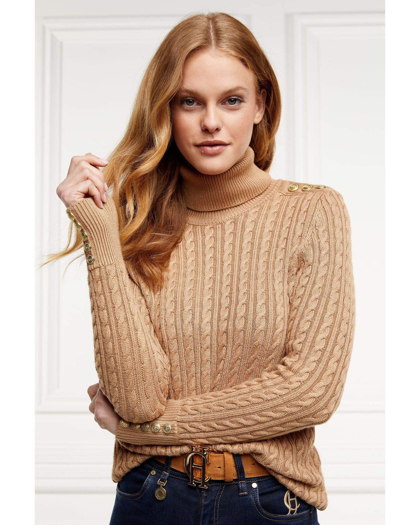 Seattle Roll Neck Cable Knit