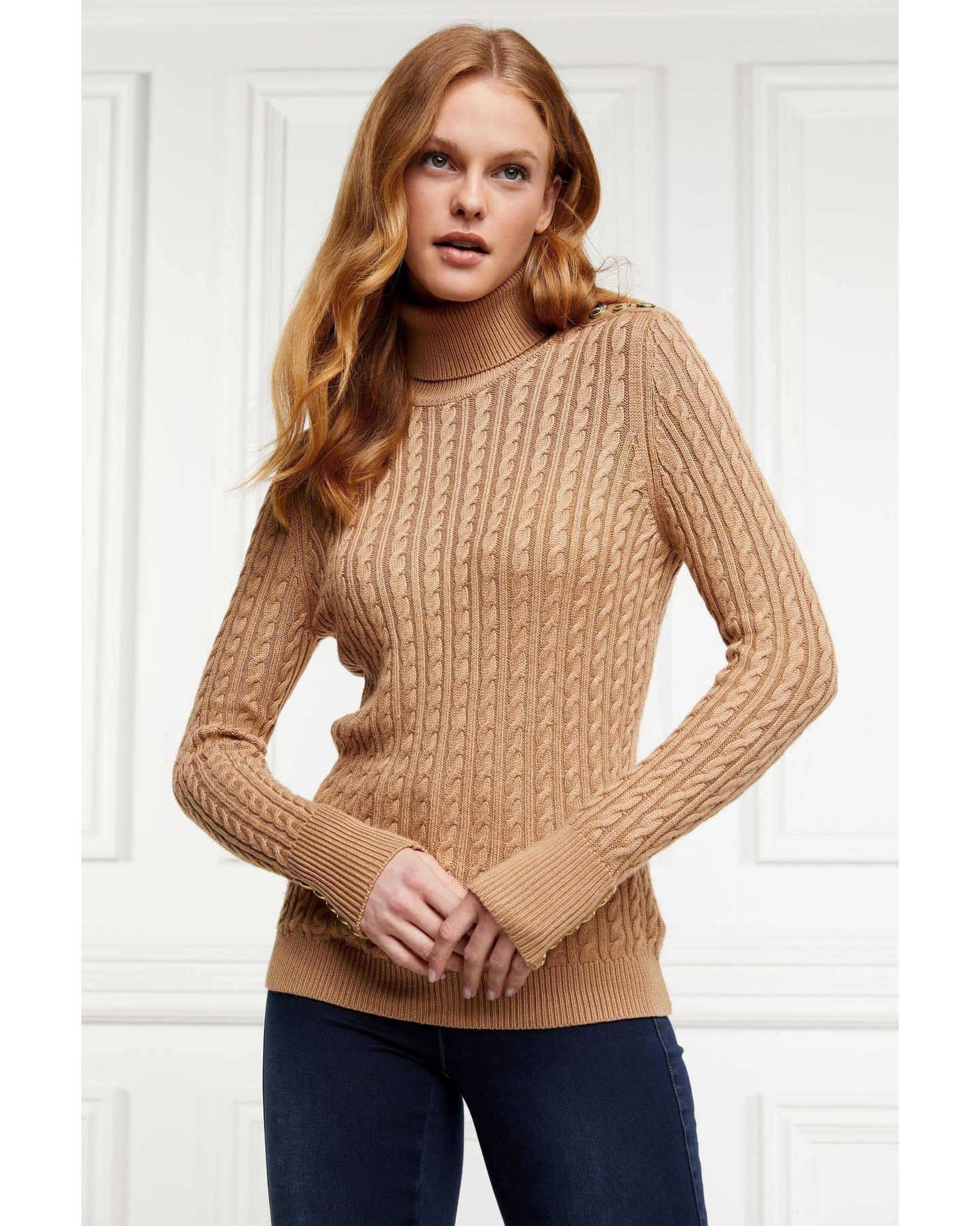 Seattle Roll Neck Cable Knit