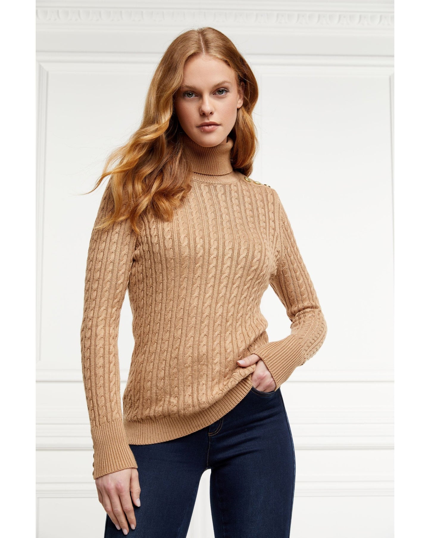 Seattle Roll Neck Cable Knit