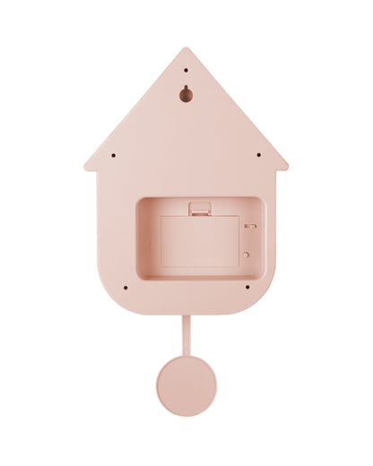 Wall Clock Modern Cuckoo Soft Pink