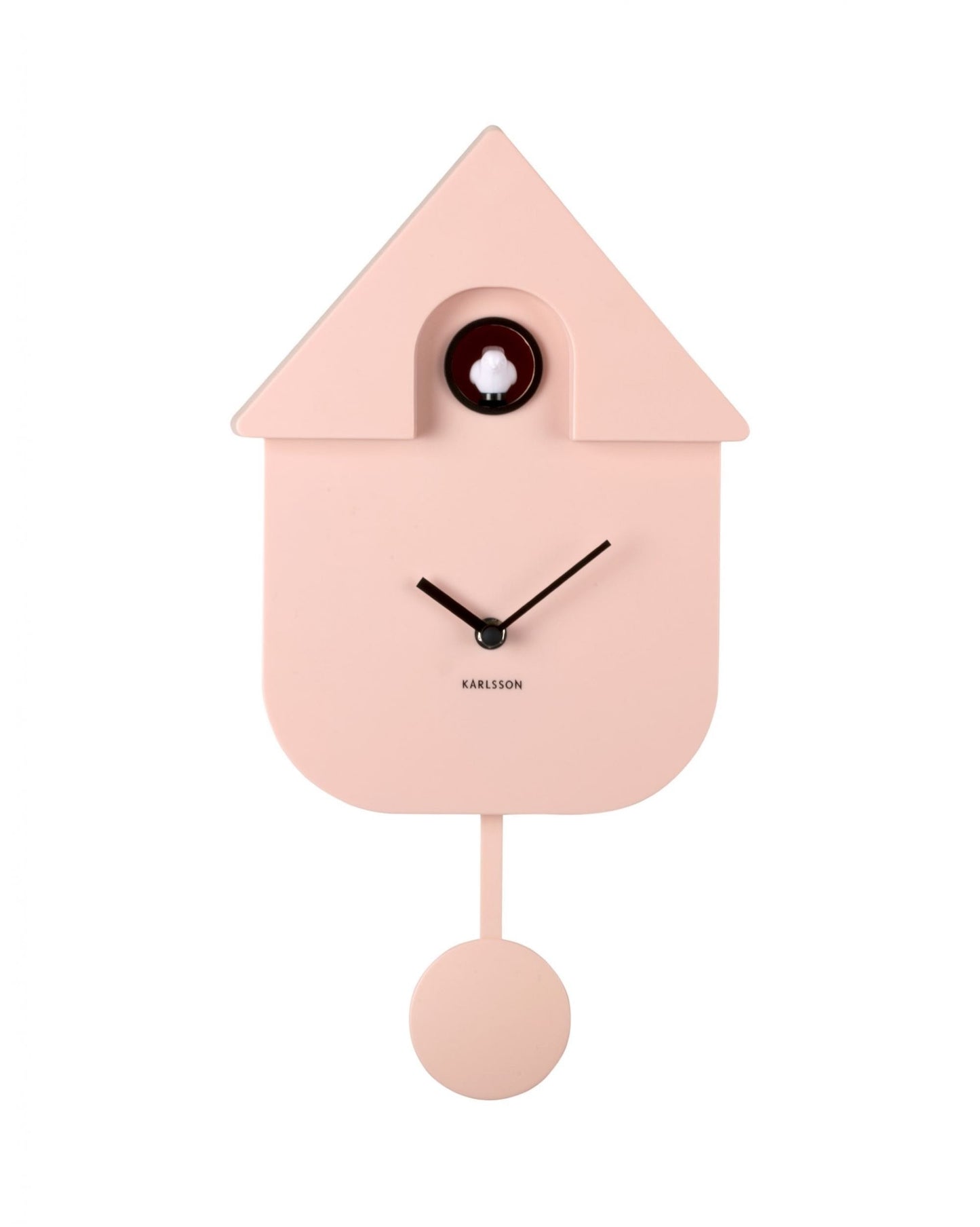 Wall Clock Modern Cuckoo Soft Pink