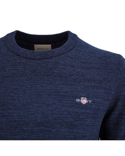 2-Tone Knit Crew Neck Jumper