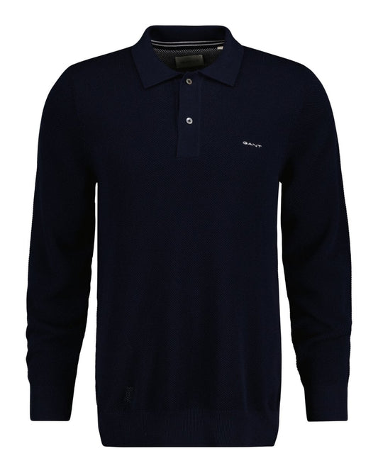 Cotton Pique Polo Sweater