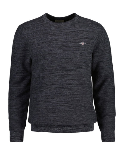 2-Tone Knit Crew Neck Jumper