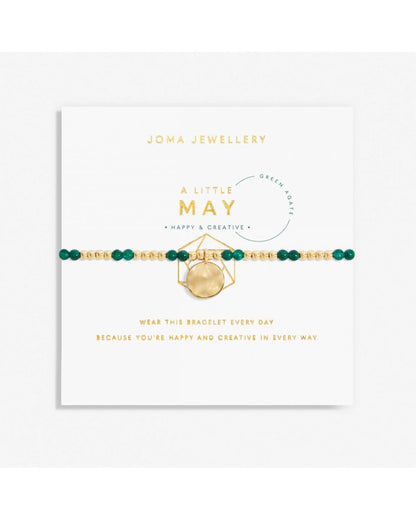 May A Little Birthstone Gold Bracelet