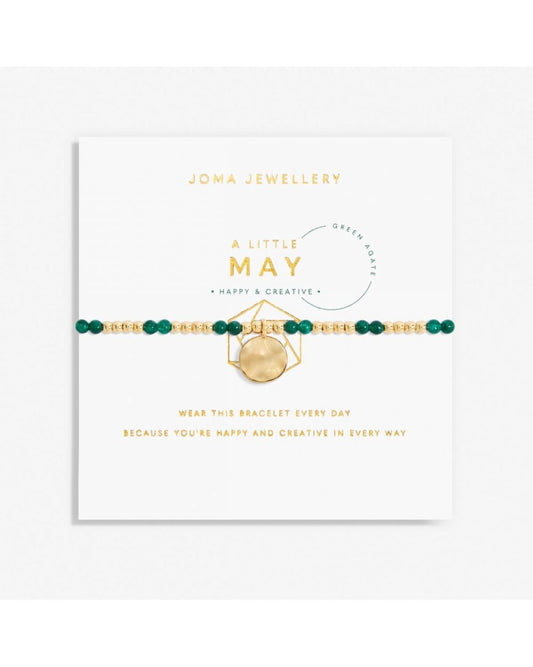 May A Little Birthstone Gold Bracelet