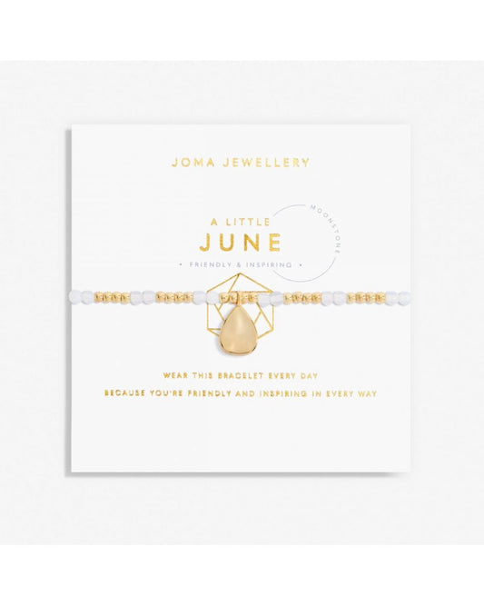 June A Little Birthstone Gold Bracelet