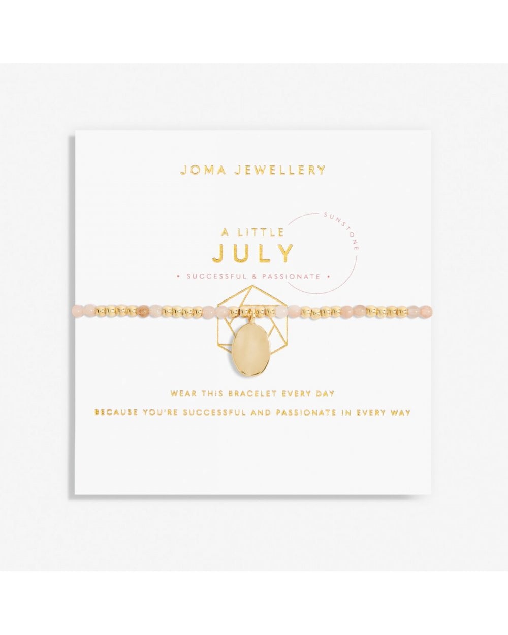 July A Little Birthstone Gold Bracelet